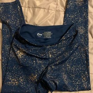 Zyia blue and gold legging 8-10